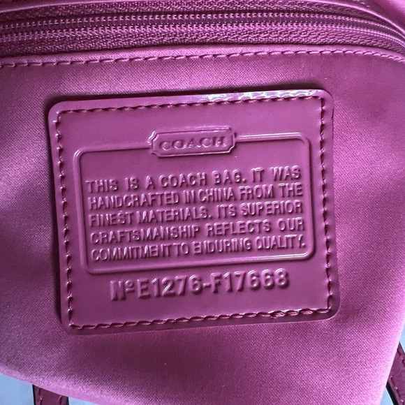 Coach Pink Raspberry Quilted Tote Bag - Picture 9 of 13